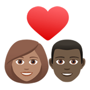 👩🏽‍❤️‍👨🏿 Emoji Pareja Enamorada - Mujer: Tono De Piel Medio, Hombre: Tono De Piel Oscuro en JoyPixels 6.5.