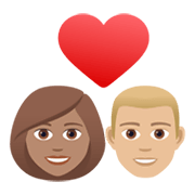 👩🏽‍❤️‍👨🏼 Emoji Pareja Enamorada - Mujer: Tono De Piel Medio, Hombre: Tono De Piel Claro Medio en JoyPixels 6.5.