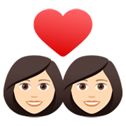 👩🏻‍❤️‍👩🏻 Emoji Casal Apaixonado - Mulher: Pele Clara, Mulher: Pele Clara na JoyPixels 6.5.