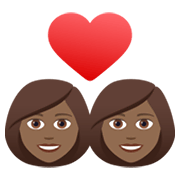 👩🏾‍❤️‍👩🏾 Emoji Pareja Enamorada - Mujer: Tono De Piel Oscuro Medio, Mujer: Tono De Piel Oscuro Medio en JoyPixels 6.5.