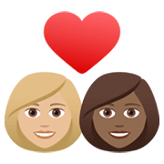 👩🏼‍❤️‍👩🏾 Emoji Pareja Enamorada - Mujer: Tono De Piel Claro Medio, Mujer: Tono De Piel Oscuro Medio en JoyPixels 6.5.