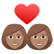 Émoji 👩🏽‍❤️‍👩🏽 Couple Avec Cœur - Femme: Peau Légèrement Mate, Femme: Peau Légèrement Mate sur JoyPixels 6.5.