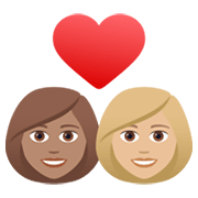 👩🏽‍❤️‍👩🏼 Emoji Pareja Enamorada - Mujer: Tono De Piel Medio, Mujer: Tono De Piel Claro Medio en JoyPixels 6.5.