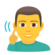 Emoji 🧏‍♂️ Uomo Con Problemi Di Udito su JoyPixels 6.5.