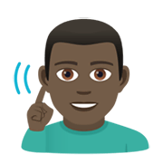 🧏🏿‍♂️ Emoji Homem Surdo: Pele Escura na JoyPixels 6.5.