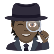 🕵🏿 Emoji Detektiv(in): dunkle Hautfarbe JoyPixels 6.5.
