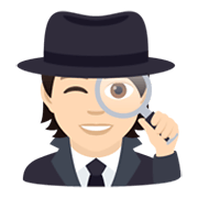 🕵🏻 Emoji Detektiv(in): helle Hautfarbe JoyPixels 6.5.