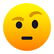 🤨 Emoji Gesicht mit hochgezogenen Augenbrauen JoyPixels 6.5.