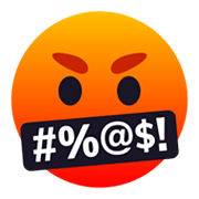 🤬 Emoji Rosto Com Símbolos Na Boca na JoyPixels 6.5.