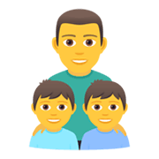 👨‍👦‍👦 Emoji Familia: Hombre, Niño, Niño en JoyPixels 6.5.