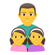 👨‍👧‍👧 Emoji Familie: Mann, Mädchen und Mädchen JoyPixels 6.5.