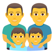👨‍👨‍👦‍👦 Emoji Familia: Hombre, Hombre, Niño, Niño en JoyPixels 6.5.