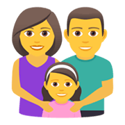 👨‍👩‍👧 Emoji Familie: Mann, Frau und Mädchen JoyPixels 6.5.