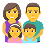 👨‍👩‍👧‍👦 Emoji Familie: Mann, Frau, Mädchen und Junge JoyPixels 6.5.