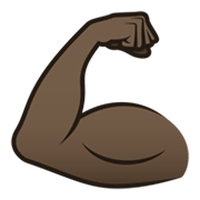 Emoji 💪🏿 Bicipite: Carnagione Scura su JoyPixels 6.5.