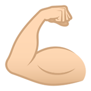 💪🏻 Emoji Bíceps: Pele Clara na JoyPixels 6.5.