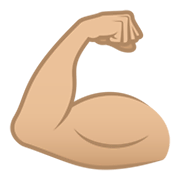 Émoji 💪🏼 Biceps Contracté : Peau Moyennement Claire sur JoyPixels 6.5.