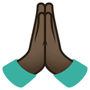 🙏🏿 Emoji Manos En Oración: Tono De Piel Oscuro en JoyPixels 6.5.