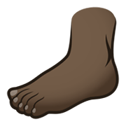 🦶🏿 Emoji Fuß: dunkle Hautfarbe JoyPixels 6.5.