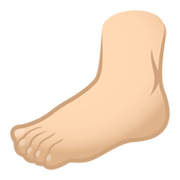 🦶🏻 Emoji Fuß: helle Hautfarbe JoyPixels 6.5.