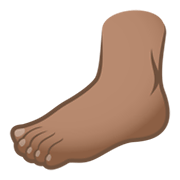 🦶🏽 Emoji Fuß: mittlere Hautfarbe JoyPixels 6.5.