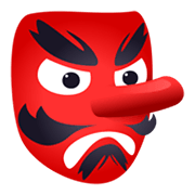 👺 Emoji Demonio Japonés Tengu en JoyPixels 6.5.