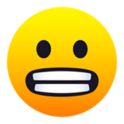 😬 Emoji Rosto Expressando Desagrado na JoyPixels 6.5.