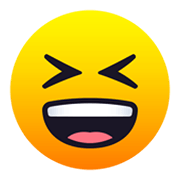😆 Emoji grinsendes Gesicht mit zusammengekniffenen Augen JoyPixels 6.5.