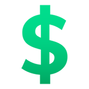 💲 Emoji Dollarzeichen JoyPixels 6.5.