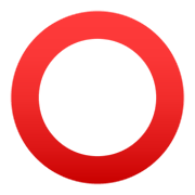 ⭕ Emoji hohler roter Kreis JoyPixels 6.5.