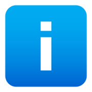 ℹ️ Emoji Buchstabe „i“ in blauem Quadrat JoyPixels 6.5.