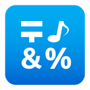 Emoji 🔣 Pulsante con simboli su JoyPixels 6.5.