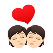 💏🏻 Emoji Beso, Tono De Piel Claro en JoyPixels 6.5.
