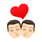 👨🏻‍❤️‍💋‍👨🏻 Emoji Beijo - Homem: Pele Clara, Homem: Pele Clara na JoyPixels 6.5.