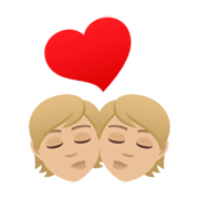 💏🏼 Emoji Beso, Tono De Piel Claro Medio en JoyPixels 6.5.