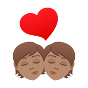 💏🏽 Emoji Beijo, Pele Morena na JoyPixels 6.5.