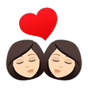 👩🏻‍❤️‍💋‍👩🏻 Emoji Beso - Mujer: Tono De Piel Claro, Mujer: Tono De Piel Claro en JoyPixels 6.5.