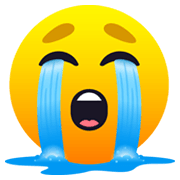 😭 Emoji Cara Llorando Fuerte en JoyPixels 6.5.