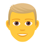 👱‍♂️ Emoji Mann: blond JoyPixels 6.5.
