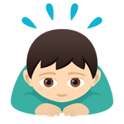 🙇🏻‍♂️ Emoji sich verbeugender Mann: helle Hautfarbe JoyPixels 6.5.