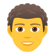 Emoji 👨‍🦱 Uomo: Capelli Ricci su JoyPixels 6.5.