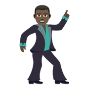 🕺🏿 Emoji Hombre Bailando: Tono De Piel Oscuro en JoyPixels 6.5.