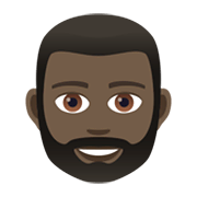 🧔🏿‍♂️ Emoji Hombre Con Barba Tono De Piel Oscuro en JoyPixels 6.5.