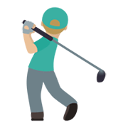 🏌🏼‍♂️ Emoji Golfer: mittelhelle Hautfarbe JoyPixels 6.5.