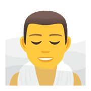 🧖‍♂️ Emoji Mann in Dampfsauna JoyPixels 6.5.