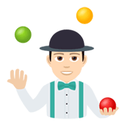 🤹🏻‍♂️ Emoji Homem Malabarista: Pele Clara na JoyPixels 6.5.