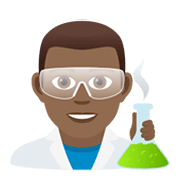 👨🏾‍🔬 Emoji Cientista Homem: Pele Morena Escura na JoyPixels 6.5.