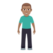 🧍🏽‍♂️ Emoji Homem Em Pé: Pele Morena na JoyPixels 6.5.