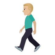 🚶🏼‍♂️ Emoji Fußgänger: mittelhelle Hautfarbe JoyPixels 6.5.