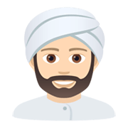 Emoji 👳🏻‍♂️ Uomo Con Turbante: Carnagione Chiara su JoyPixels 6.5.
